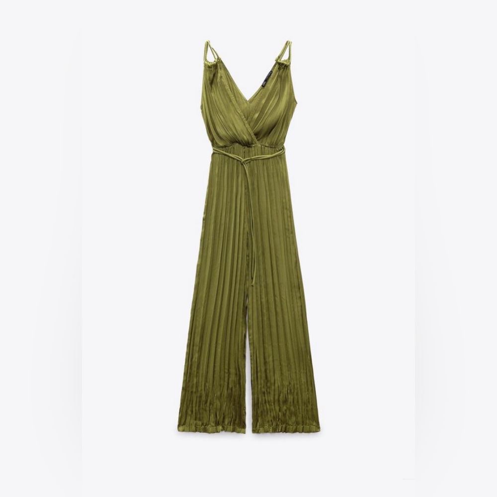 Zara Long Pleated Jumpsuit